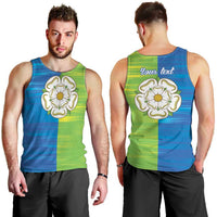 Yorkshire Heritage Personalized Men Tank Top East Yorkshire White Rose - Wonder Print Shop