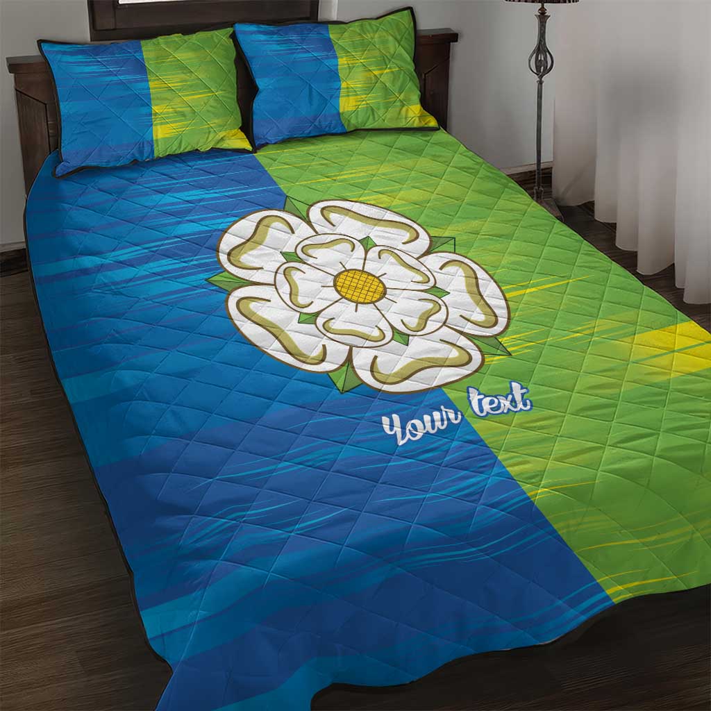 Yorkshire Heritage Personalized Quilt Bed Set East Yorkshire White Rose - Wonder Print Shop