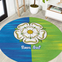 Yorkshire Heritage Personalized Round Carpet East Yorkshire White Rose - Wonder Print Shop