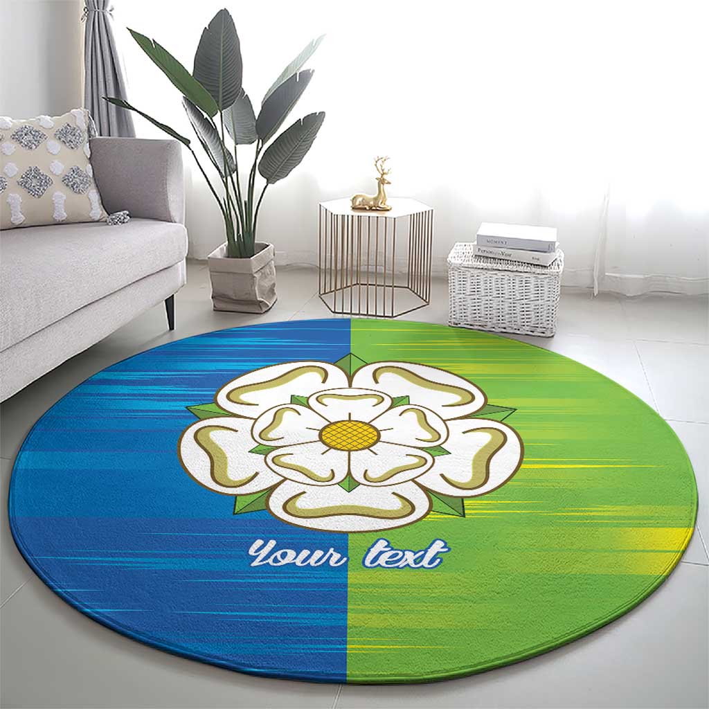 Yorkshire Heritage Personalized Round Carpet East Yorkshire White Rose - Wonder Print Shop