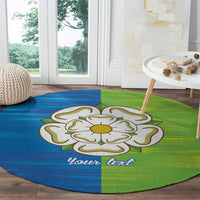 Yorkshire Heritage Personalized Round Carpet East Yorkshire White Rose - Wonder Print Shop