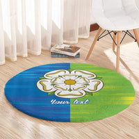 Yorkshire Heritage Personalized Round Carpet East Yorkshire White Rose - Wonder Print Shop