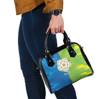 Yorkshire Heritage Personalized Shoulder Handbag East Yorkshire White Rose - Wonder Print Shop