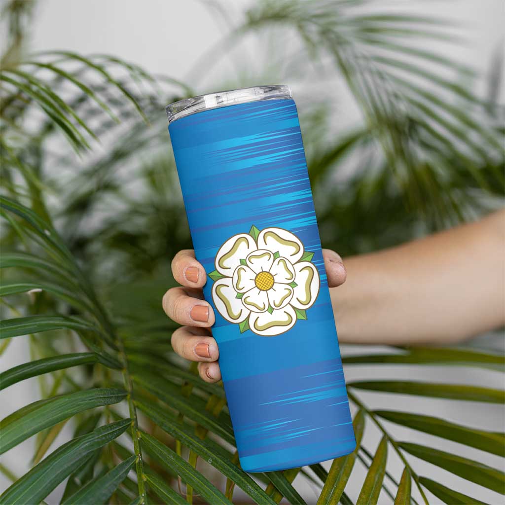 Yorkshire Heritage Personalized Skinny Tumbler East Yorkshire White Rose - Wonder Print Shop
