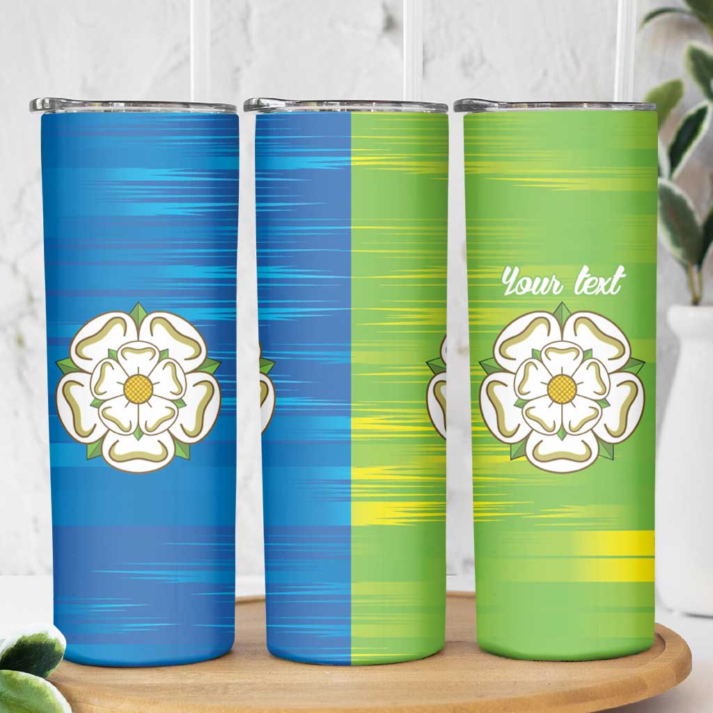 Yorkshire Heritage Personalized Skinny Tumbler East Yorkshire White Rose - Wonder Print Shop