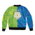 Yorkshire Heritage Personalized Sleeve Zip Bomber Jacket East Yorkshire White Rose - Wonder Print Shop