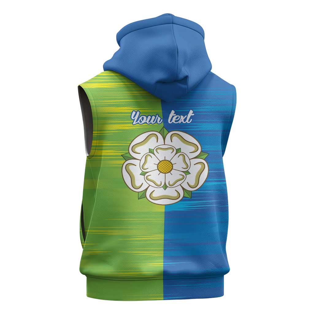 Yorkshire Heritage Personalized Sleeveless Hoodie East Yorkshire White Rose - Wonder Print Shop