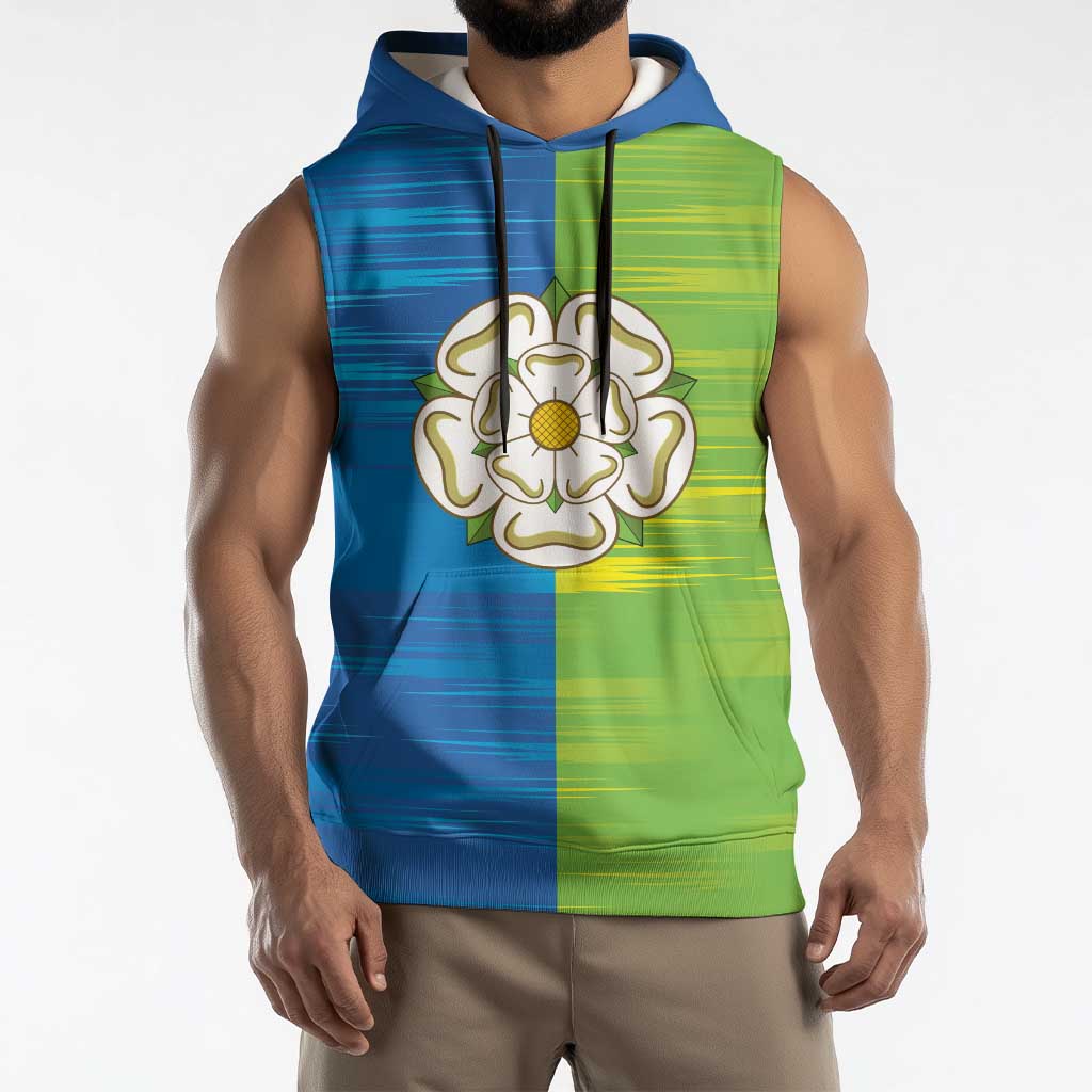 Yorkshire Heritage Personalized Sleeveless Hoodie East Yorkshire White Rose - Wonder Print Shop