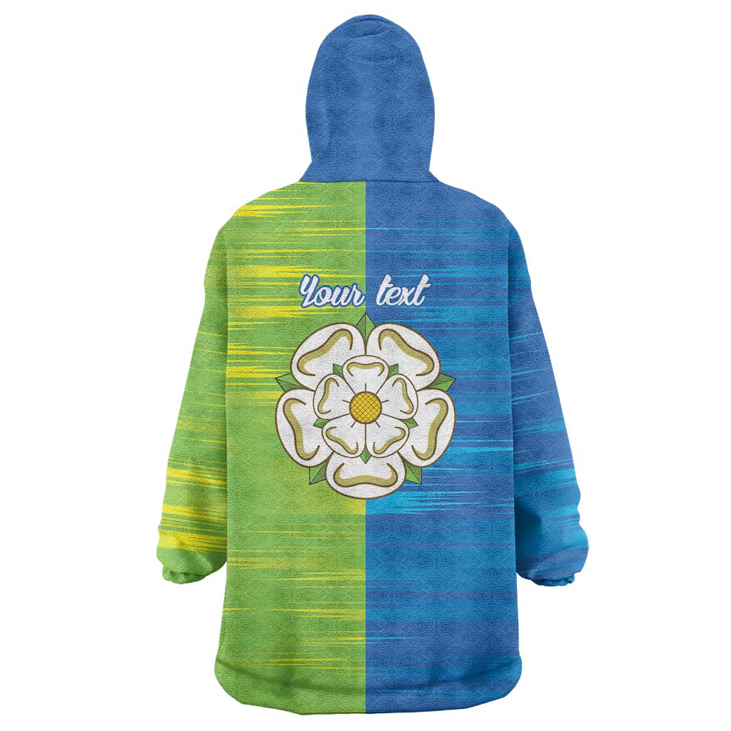 Yorkshire Heritage Personalized Wearable Blanket Hoodie East Yorkshire White Rose - Wonder Print Shop