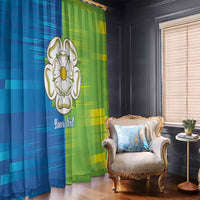 Yorkshire Heritage Personalized Window Curtain East Yorkshire White Rose - Wonder Print Shop
