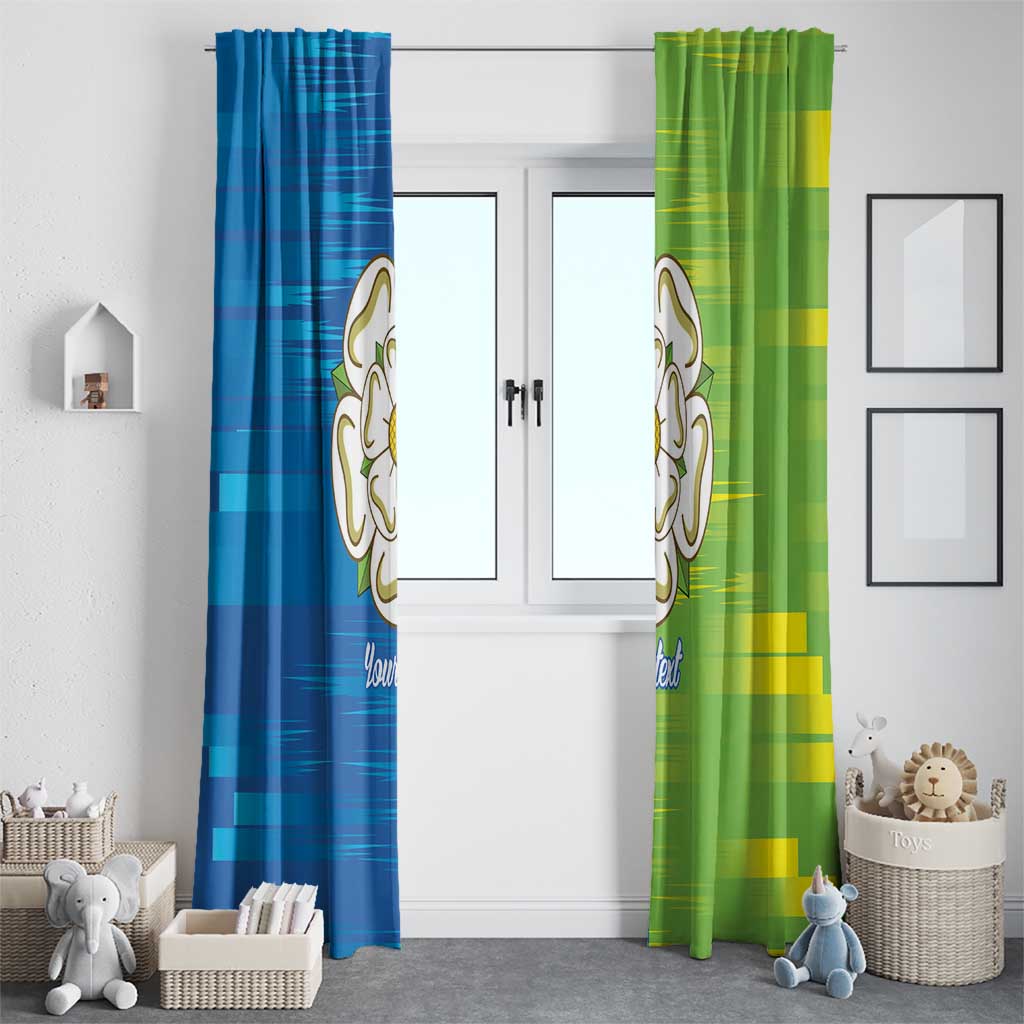 Yorkshire Heritage Personalized Window Curtain East Yorkshire White Rose - Wonder Print Shop