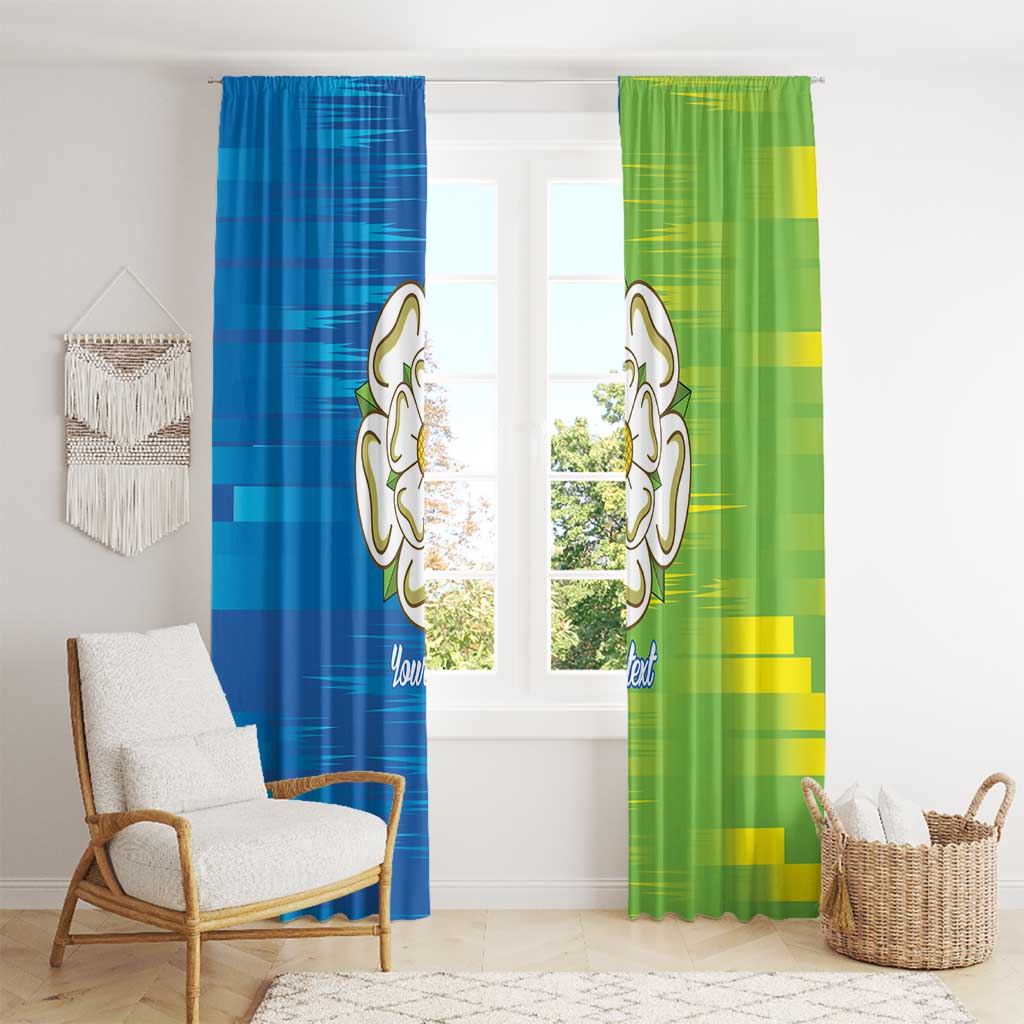 Yorkshire Heritage Personalized Window Curtain East Yorkshire White Rose - Wonder Print Shop