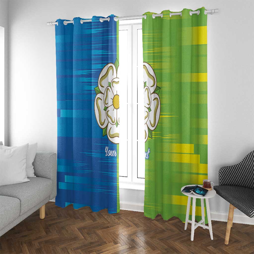 Yorkshire Heritage Personalized Window Curtain East Yorkshire White Rose - Wonder Print Shop