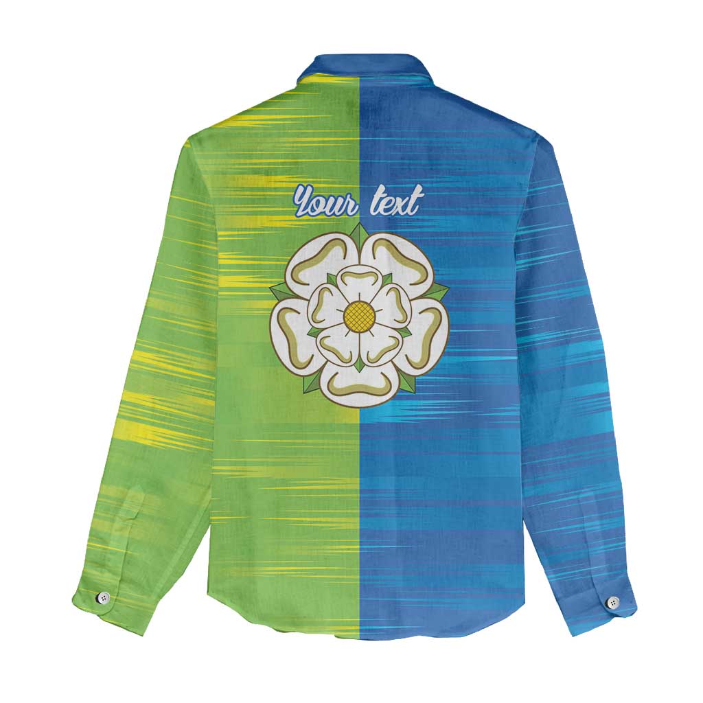 Yorkshire Heritage Personalized Women Casual Shirt East Yorkshire White Rose - Wonder Print Shop