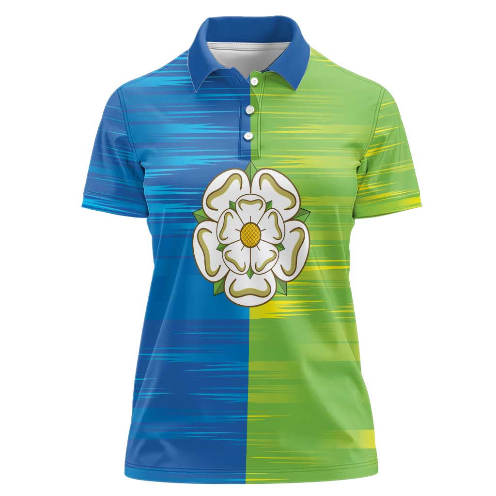 Yorkshire Heritage Personalized Women Polo Shirt East Yorkshire White Rose - Wonder Print Shop