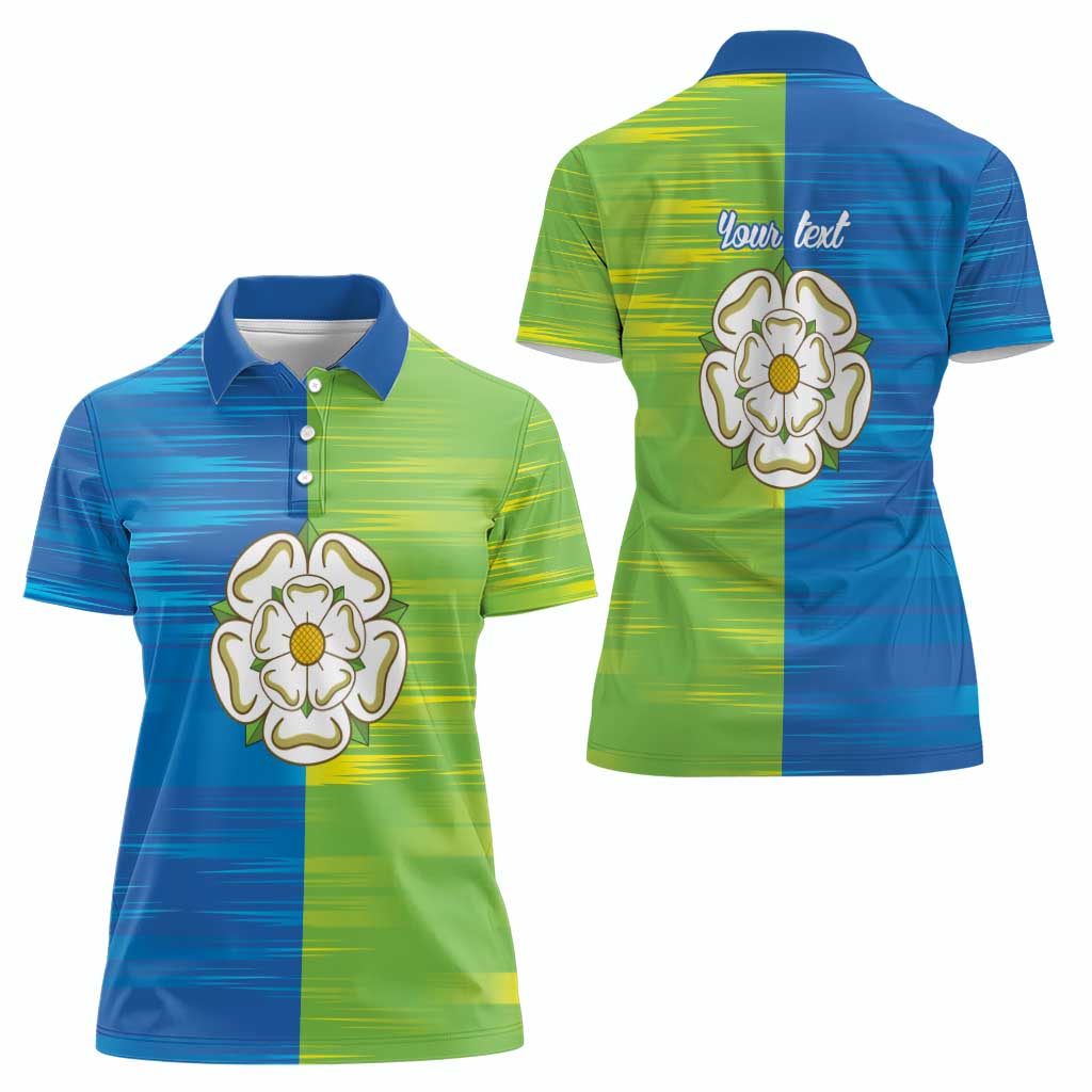 Yorkshire Heritage Personalized Women Polo Shirt East Yorkshire White Rose - Wonder Print Shop