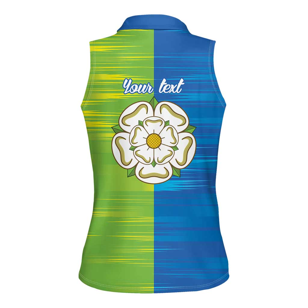 Yorkshire Heritage Personalized Women Sleeveless Polo Shirt East Yorkshire White Rose - Wonder Print Shop