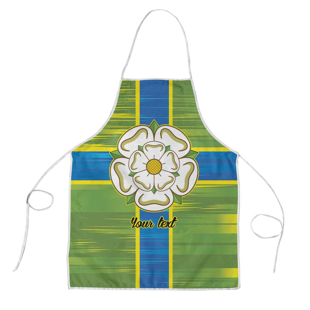 Yorkshire Heritage Personalized Apron North Yorkshire White Rose - Wonder Print Shop
