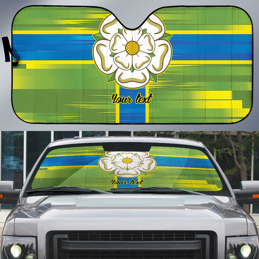 Yorkshire Heritage Personalized Auto Sun Shade North Yorkshire White Rose - Wonder Print Shop