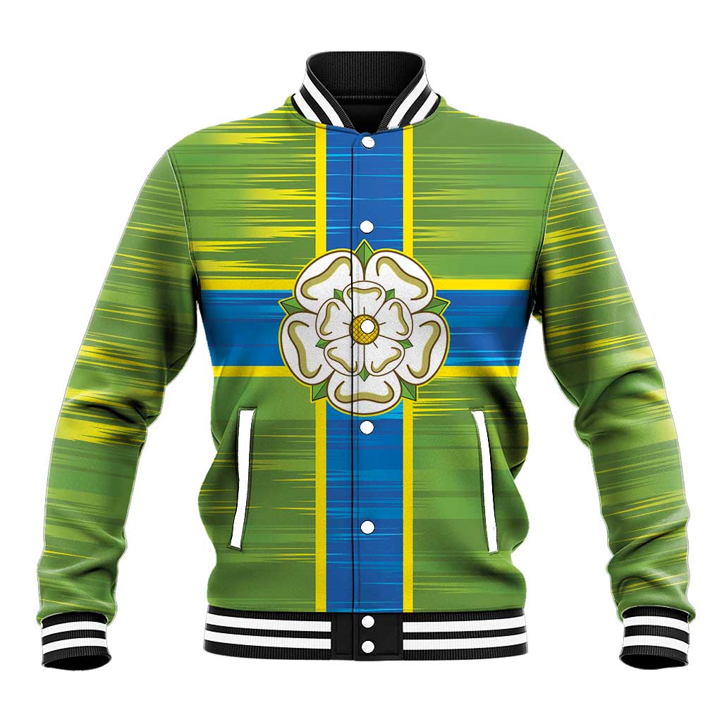 Yorkshire Heritage Personalized Baseball Jacket North Yorkshire White Rose - Wonder Print Shop