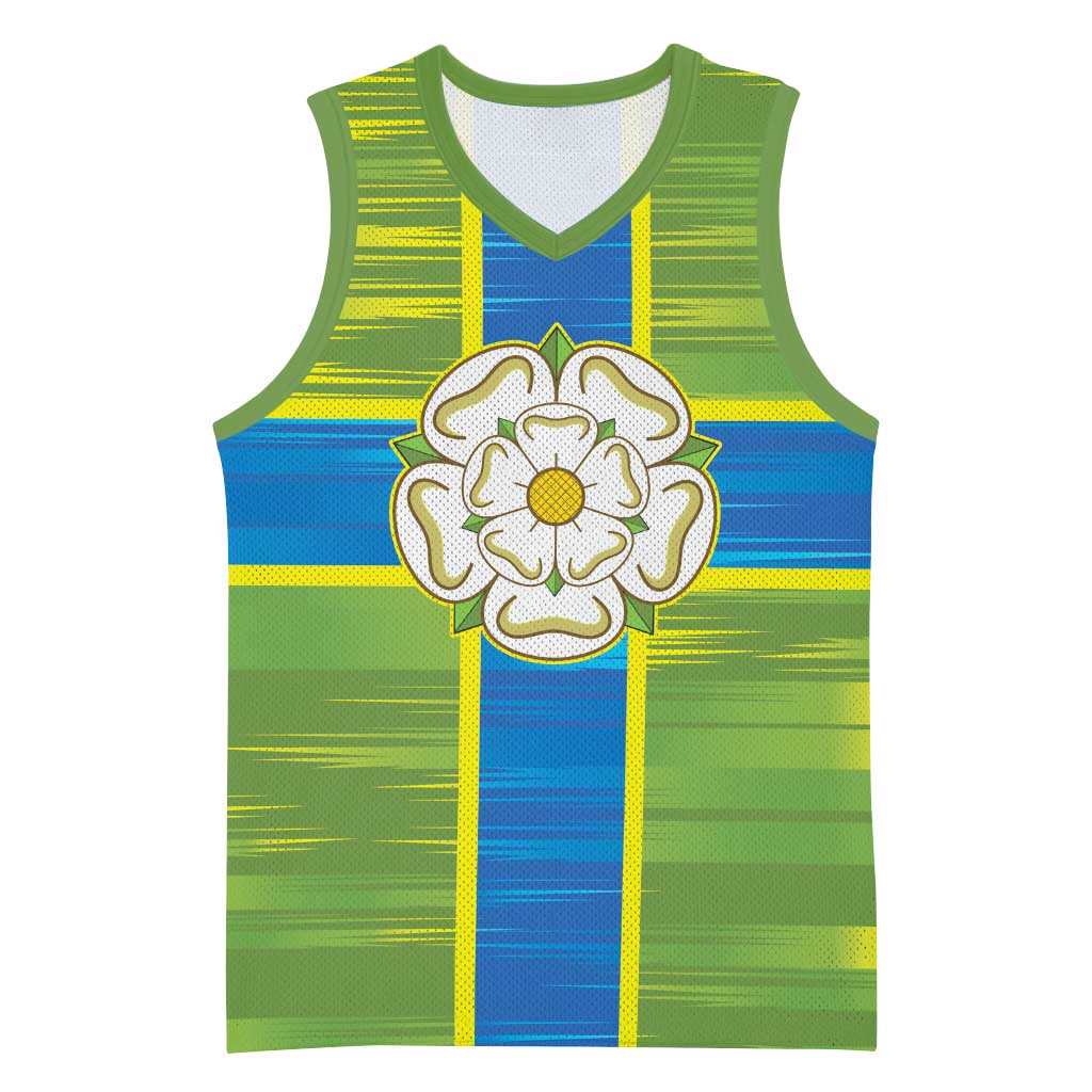 Yorkshire Heritage Personalized Basketball Jersey North Yorkshire White Rose - Wonder Print Shop