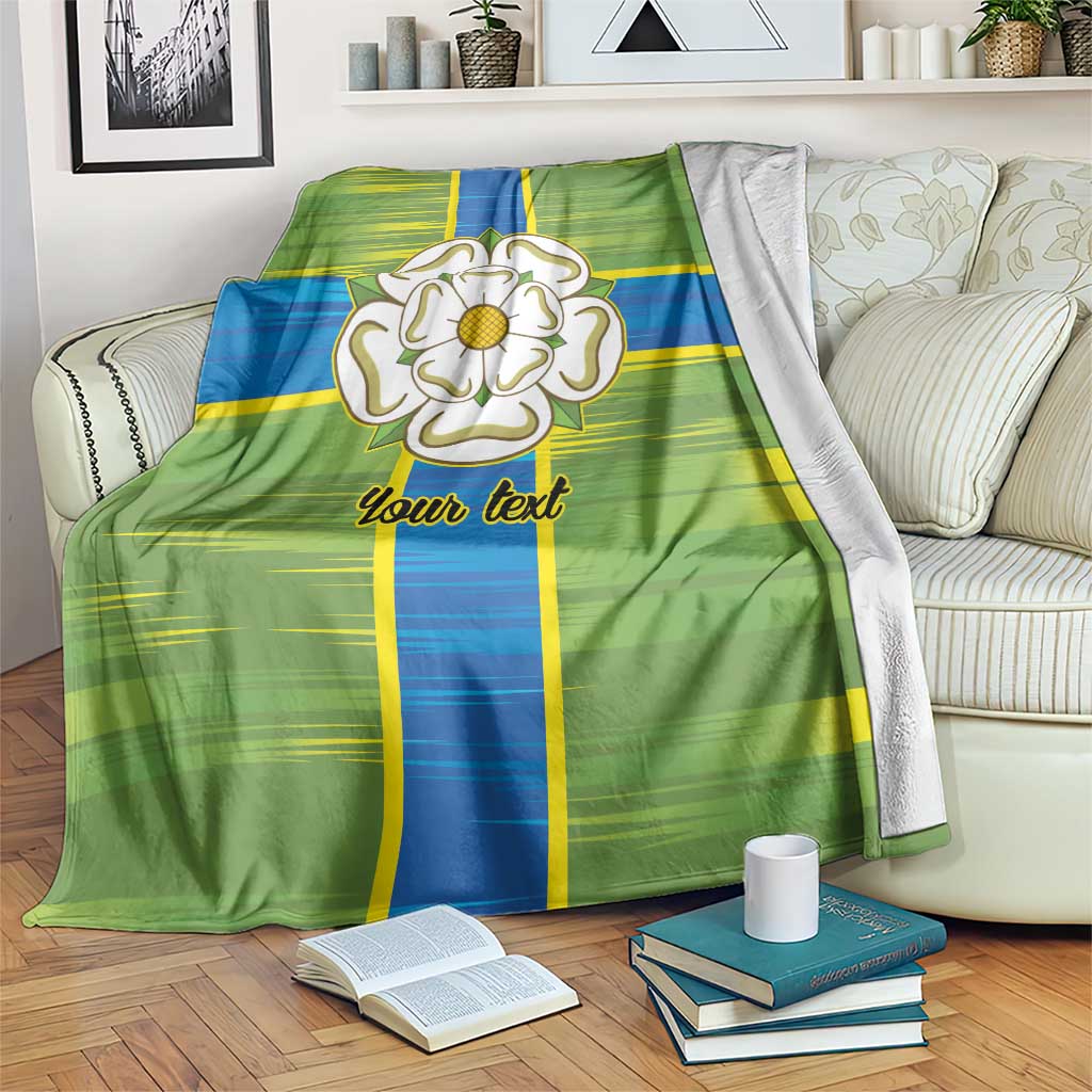 Yorkshire Heritage Personalized Blanket North Yorkshire White Rose - Wonder Print Shop