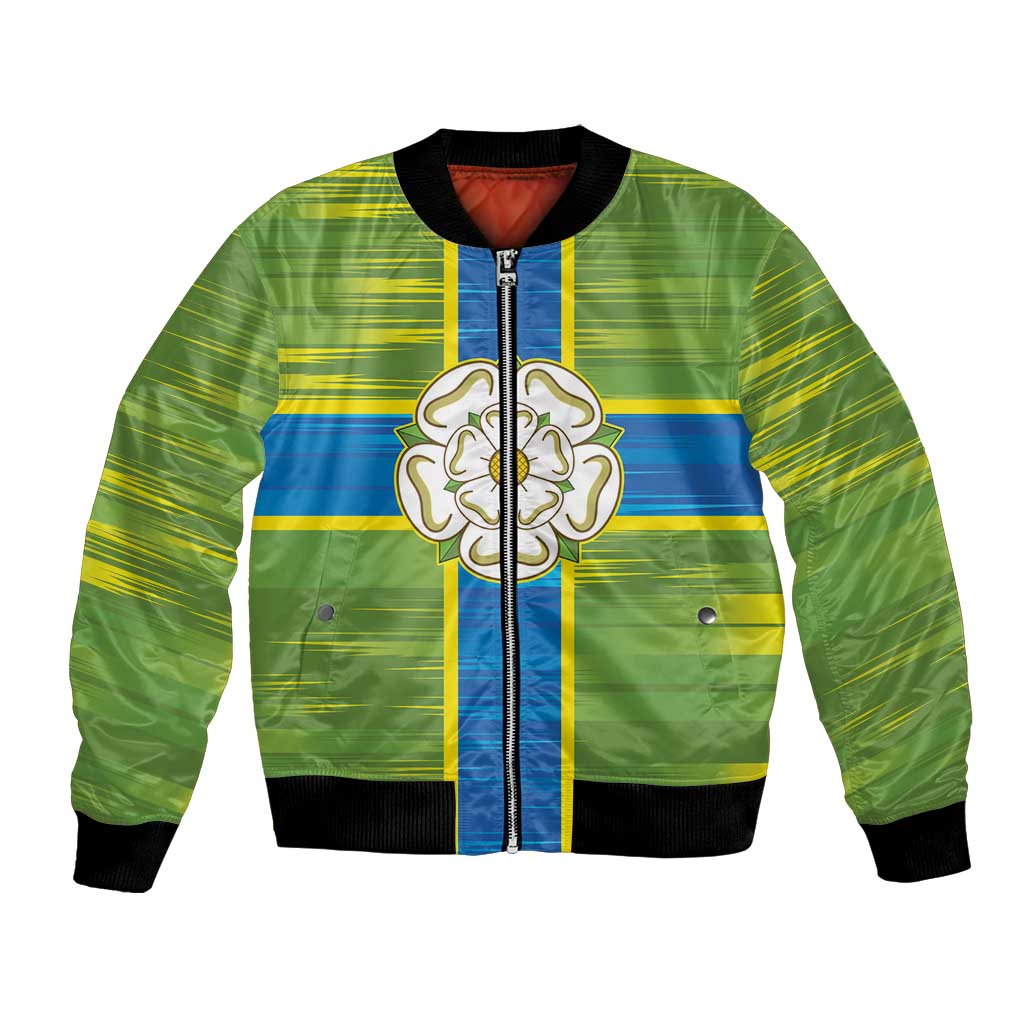 Yorkshire Heritage Personalized Bomber Jacket North Yorkshire White Rose - Wonder Print Shop