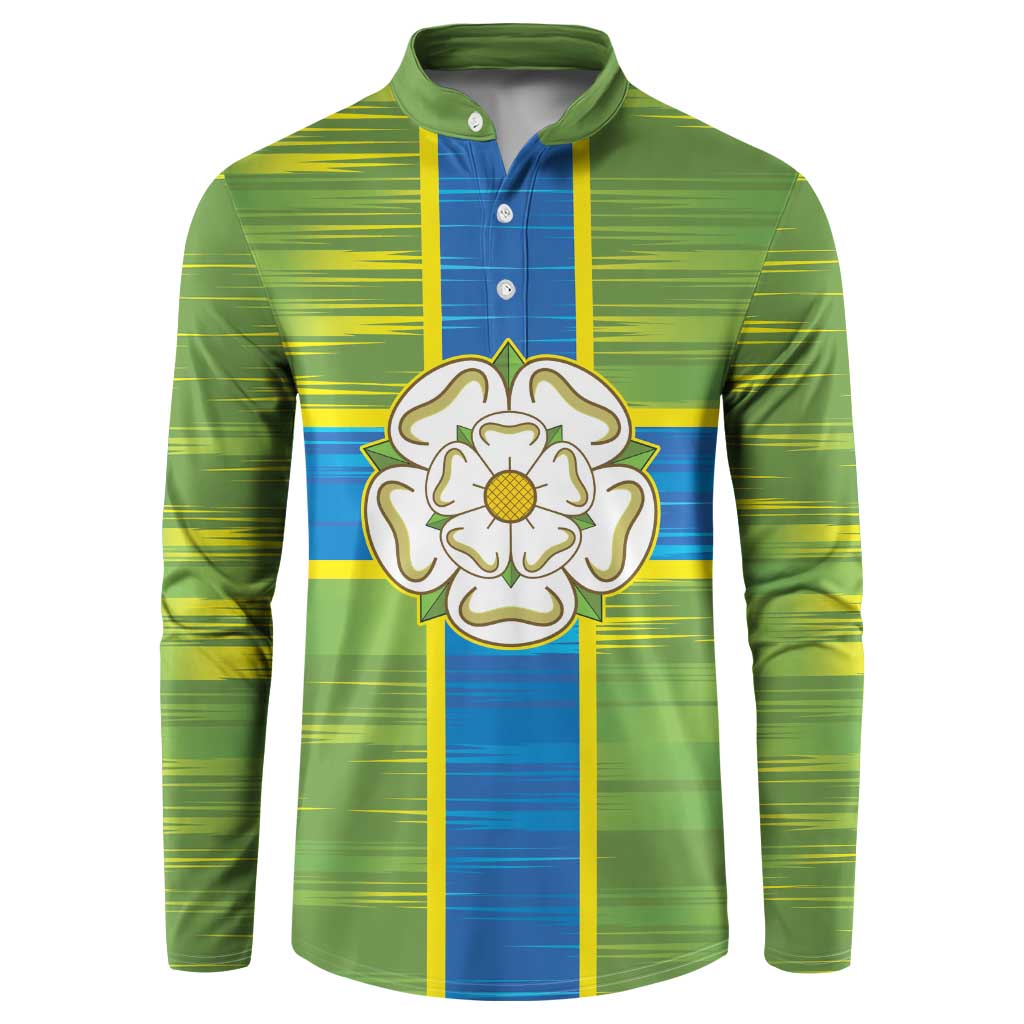 Yorkshire Heritage Personalized Button Sweatshirt North Yorkshire White Rose - Wonder Print Shop