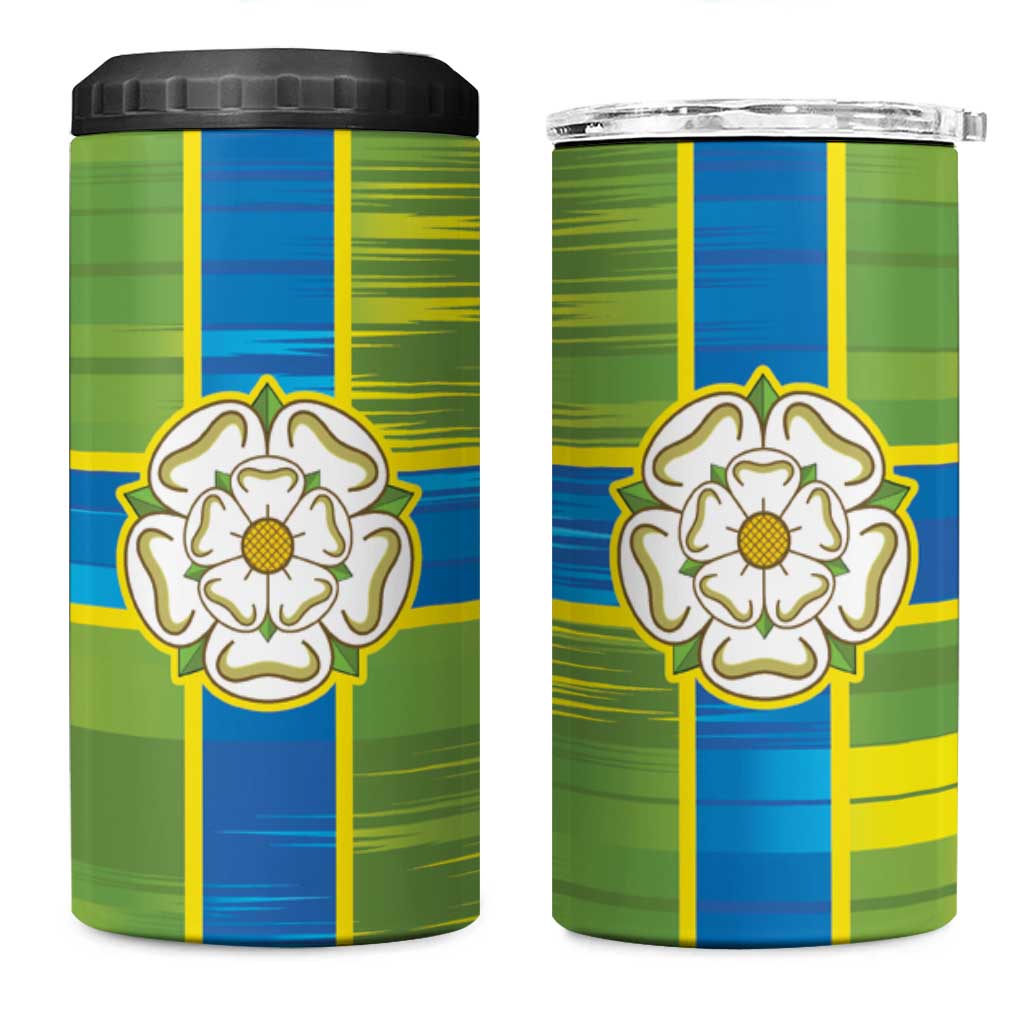 Yorkshire Heritage Personalized 4 in 1 Can Cooler Tumbler North Yorkshire White Rose - Wonder Print Shop