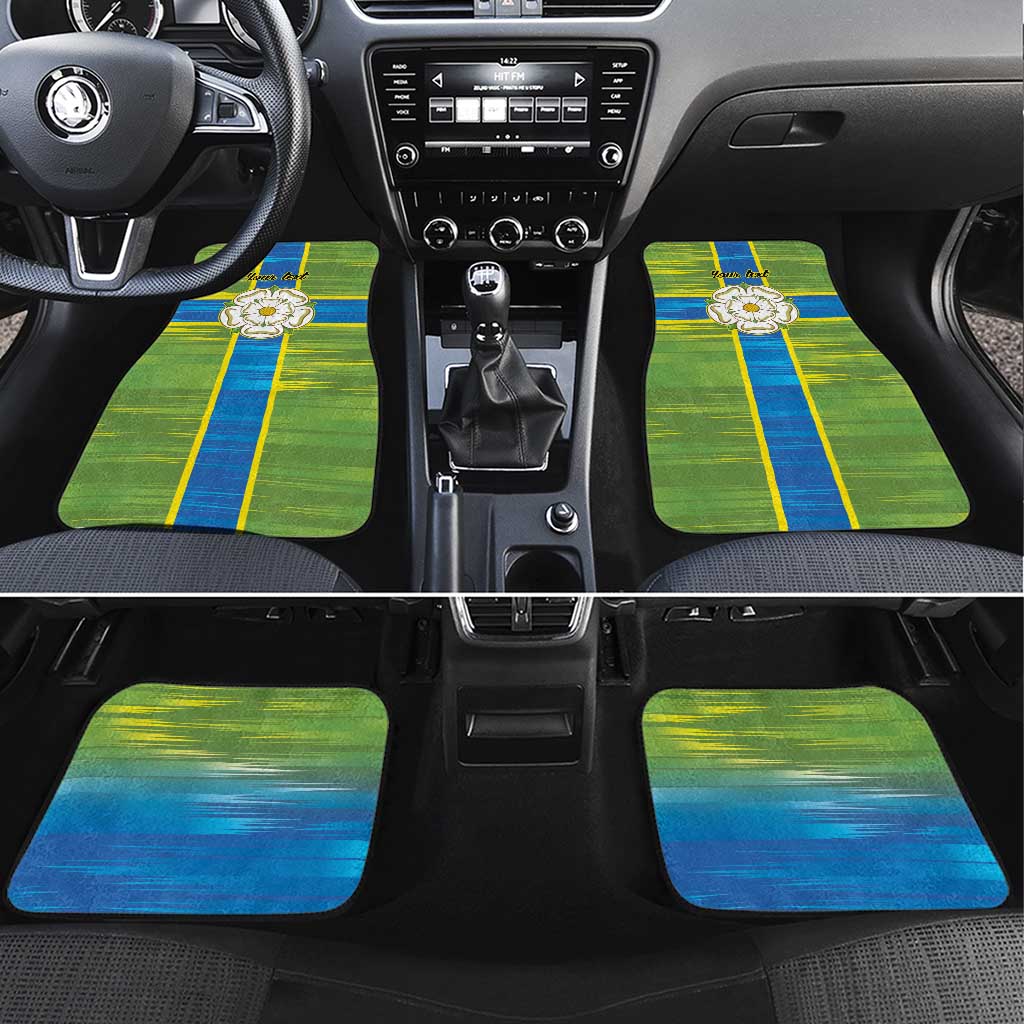 Yorkshire Heritage Personalized Car Mats North Yorkshire White Rose - Wonder Print Shop