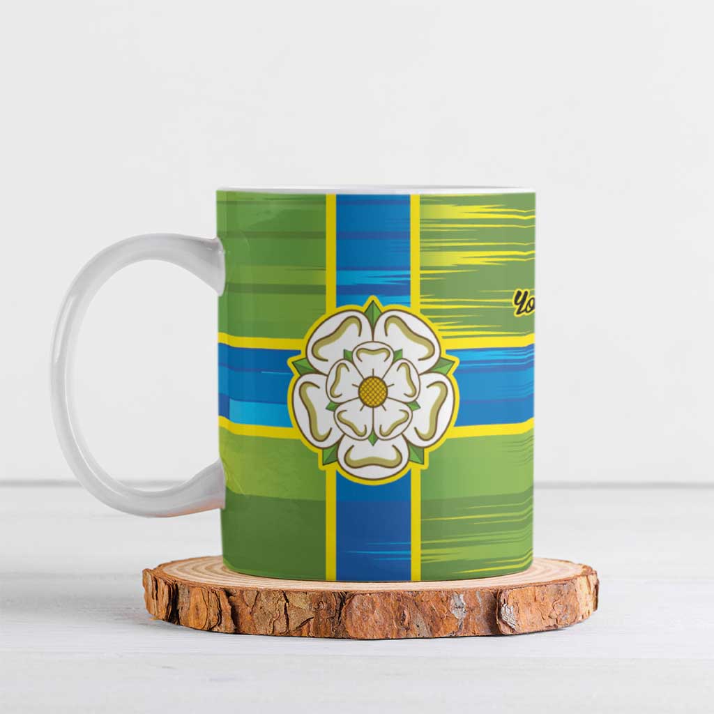 Yorkshire Heritage Personalized Ceramic Mug North Yorkshire White Rose - Wonder Print Shop