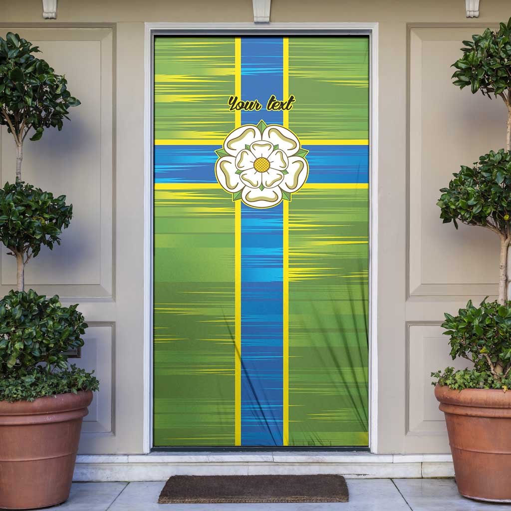 Yorkshire Heritage Personalized Door Cover North Yorkshire White Rose - Wonder Print Shop