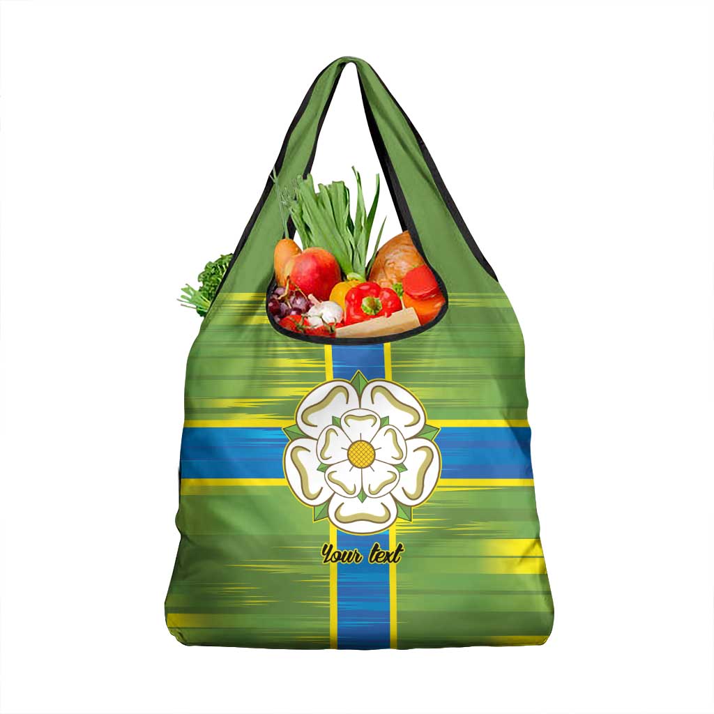 Yorkshire Heritage Personalized Grocery Bag North Yorkshire White Rose - Wonder Print Shop
