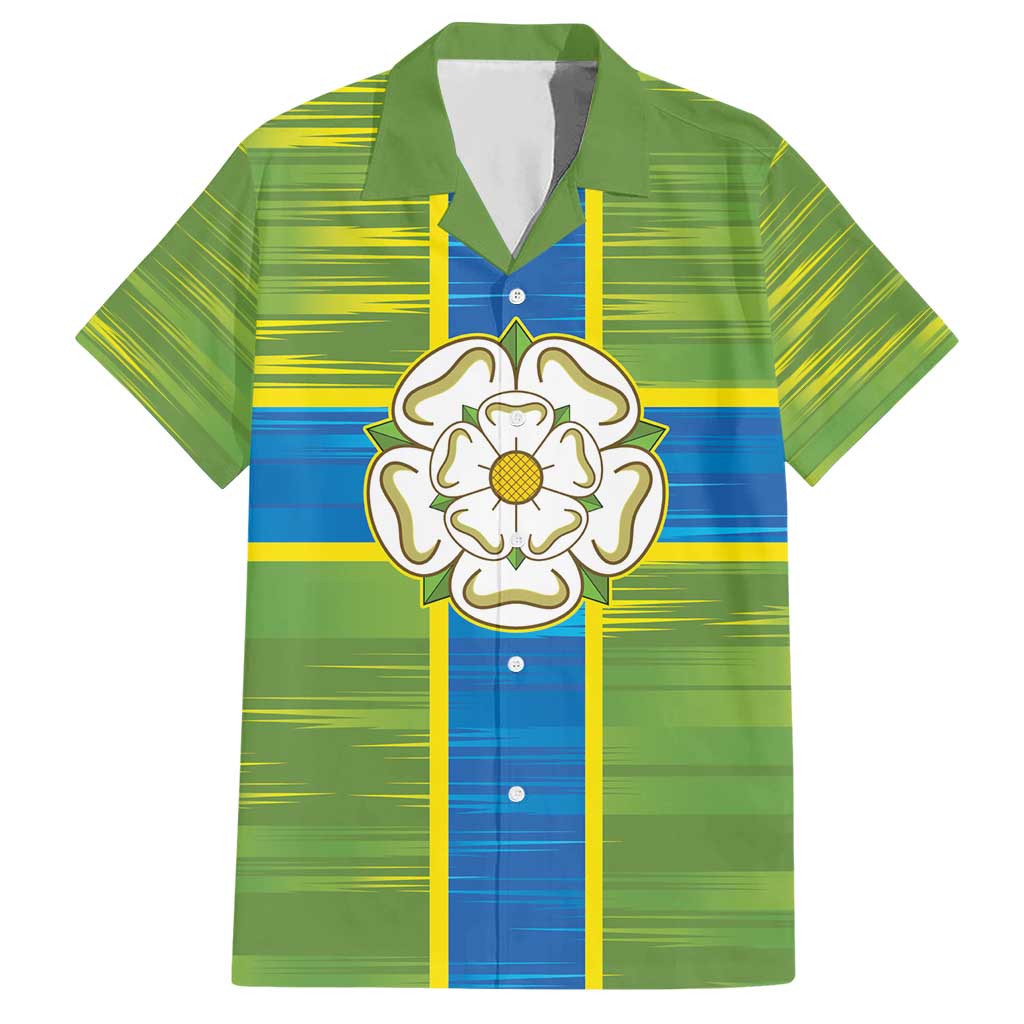 Yorkshire Heritage Personalized Hawaiian Shirt North Yorkshire White Rose - Wonder Print Shop