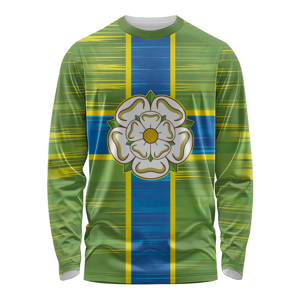 Yorkshire Heritage Personalized Long Sleeve Shirt North Yorkshire White Rose - Wonder Print Shop