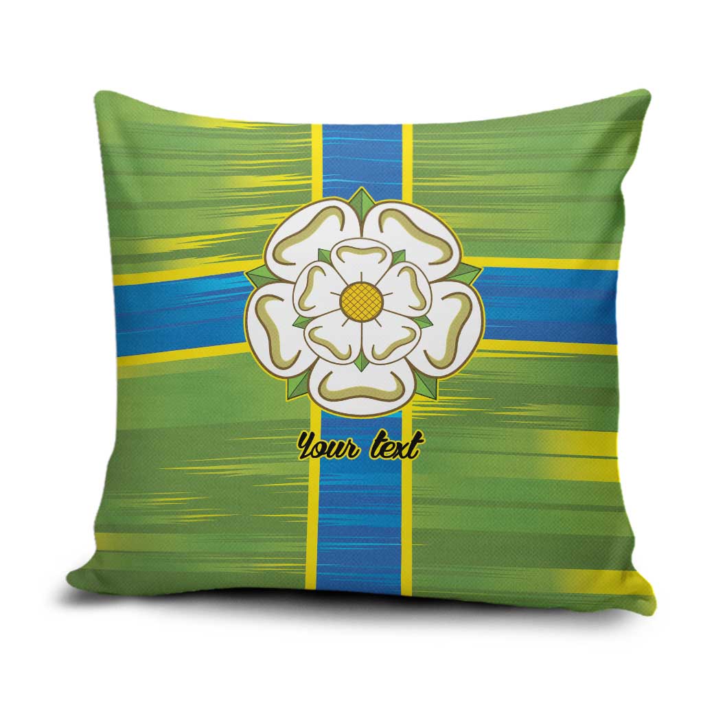 Yorkshire Heritage Personalized Pillow Cover North Yorkshire White Rose - Wonder Print Shop