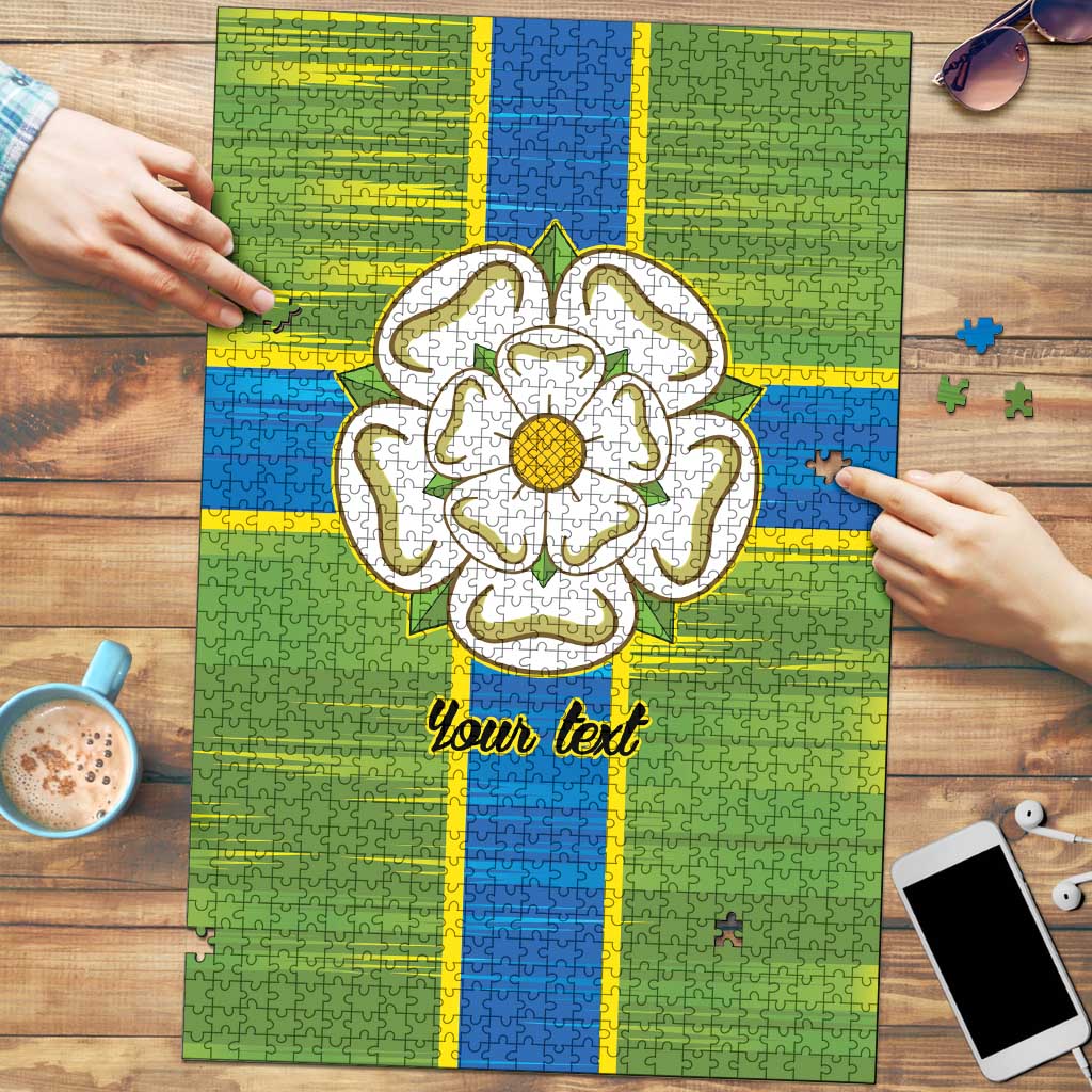 Yorkshire Heritage Personalized Puzzle North Yorkshire White Rose - Wonder Print Shop