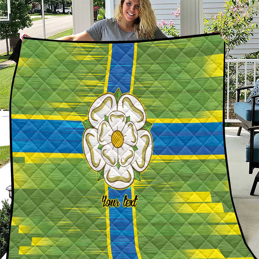 Yorkshire Heritage Personalized Quilt North Yorkshire White Rose - Wonder Print Shop
