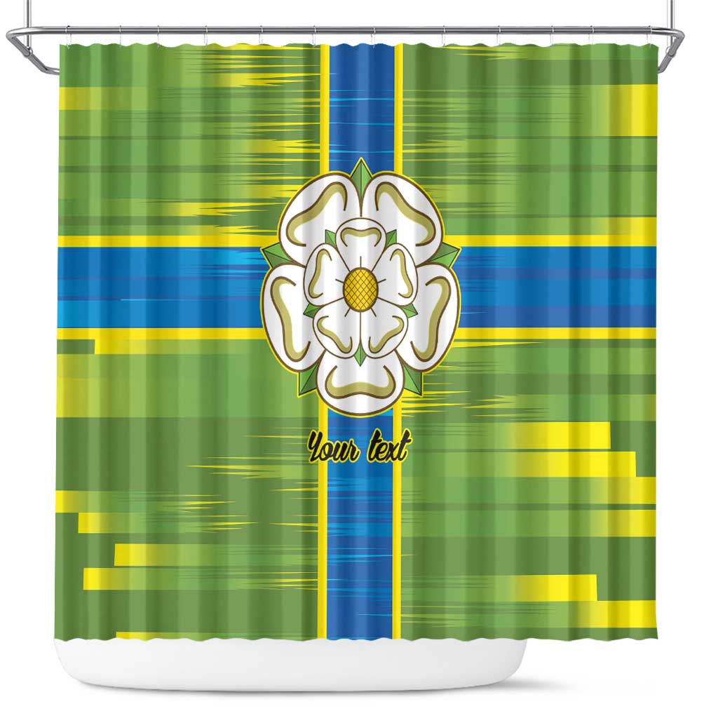 Yorkshire Heritage Personalized Shower Curtain North Yorkshire White Rose - Wonder Print Shop
