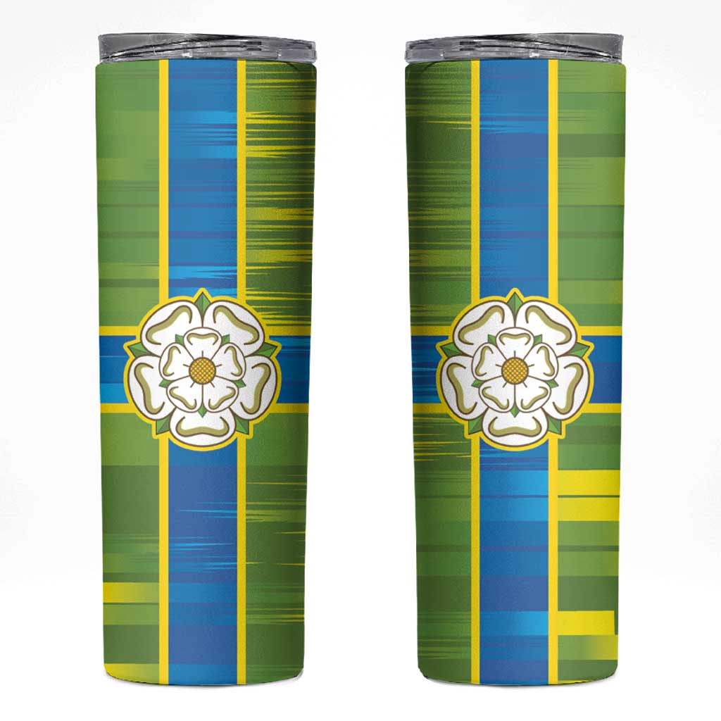 Yorkshire Heritage Personalized Skinny Tumbler North Yorkshire White Rose - Wonder Print Shop