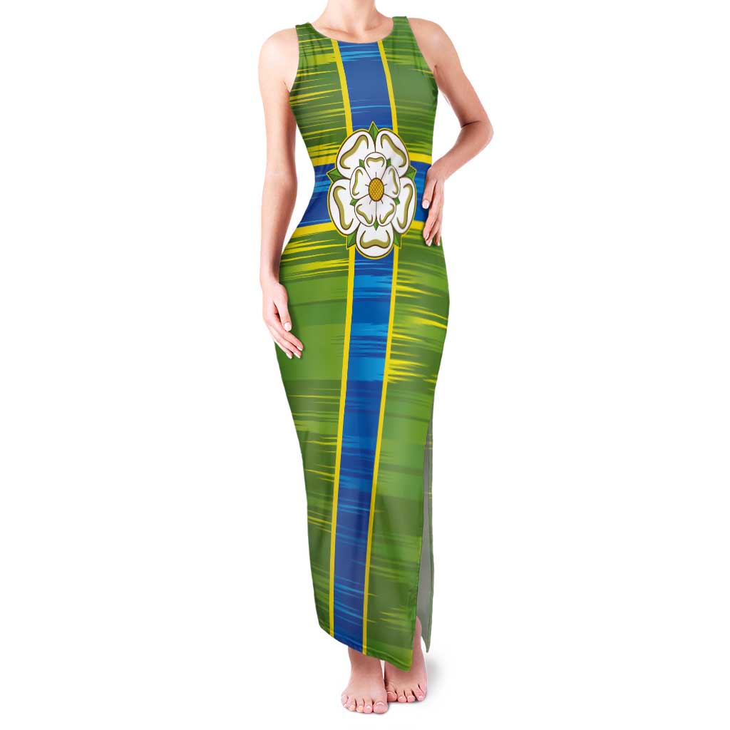Yorkshire Heritage Personalized Tank Maxi Dress North Yorkshire White Rose - Wonder Print Shop