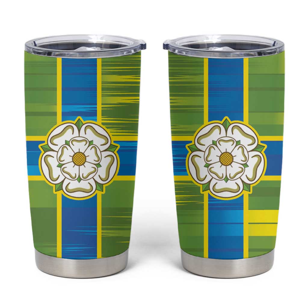 Yorkshire Heritage Personalized Tumbler Cup North Yorkshire White Rose - Wonder Print Shop