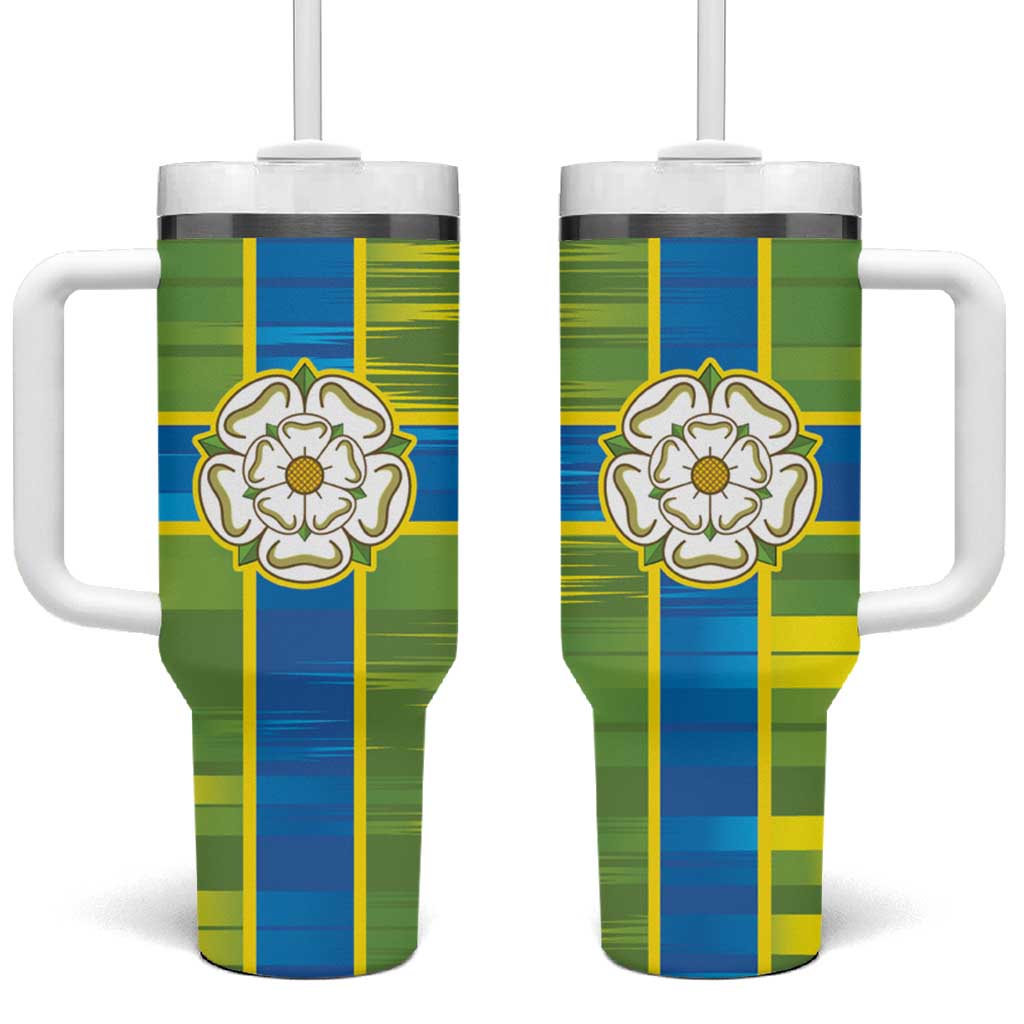 Yorkshire Heritage Personalized Tumbler With Handle North Yorkshire White Rose - Wonder Print Shop