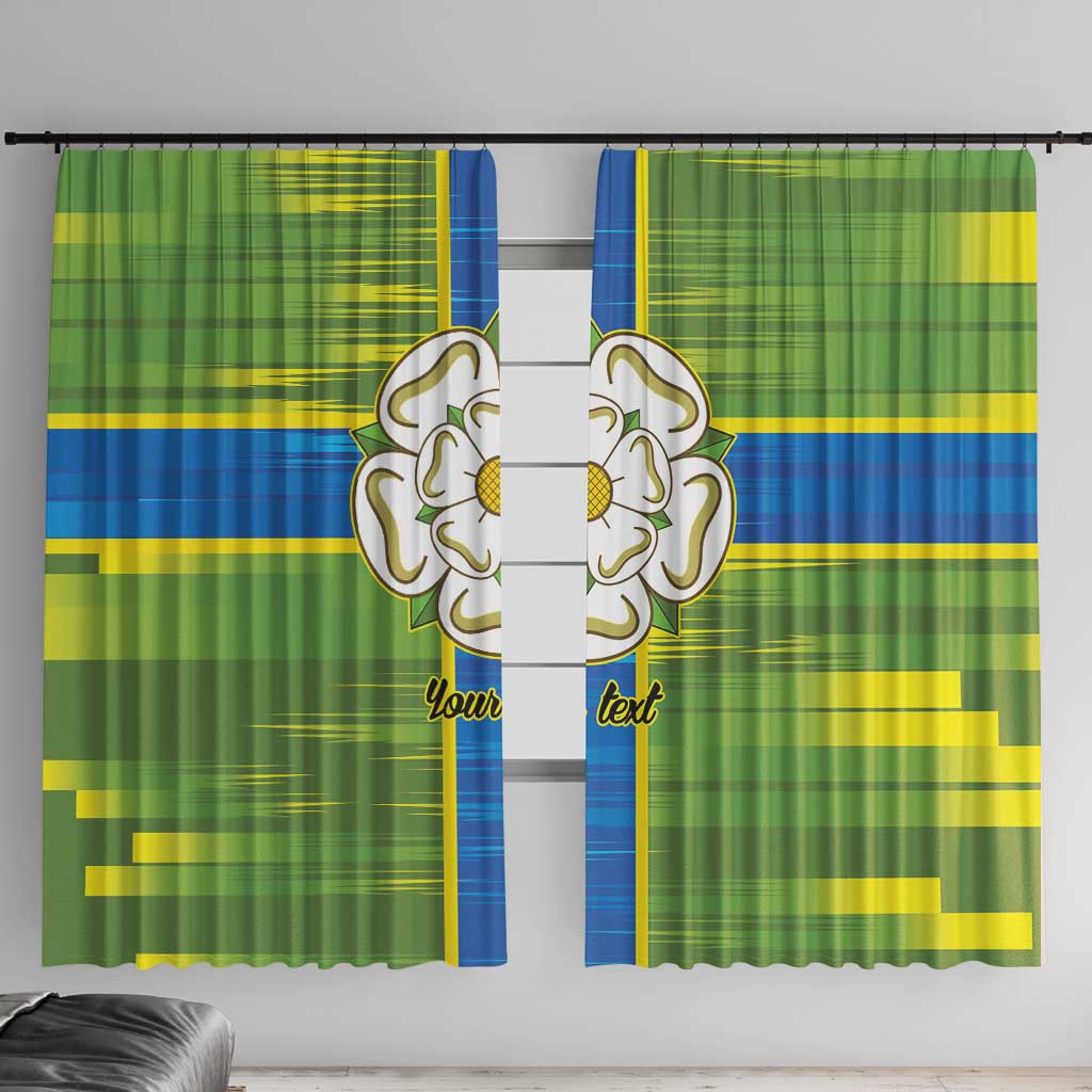 Yorkshire Heritage Personalized Window Curtain North Yorkshire White Rose - Wonder Print Shop