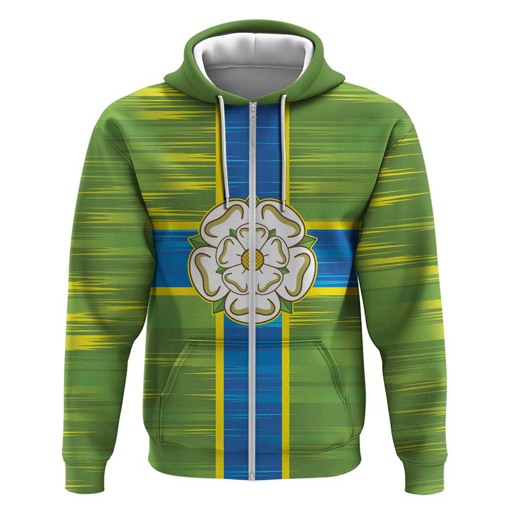 Yorkshire Heritage Personalized Zip Hoodie North Yorkshire White Rose - Wonder Print Shop