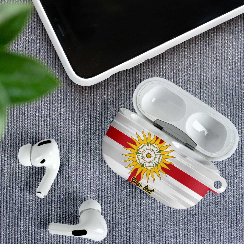 Yorkshire Heritage Personalized AirPods Case West Yorkshire White Rose - Wonder Print Shop