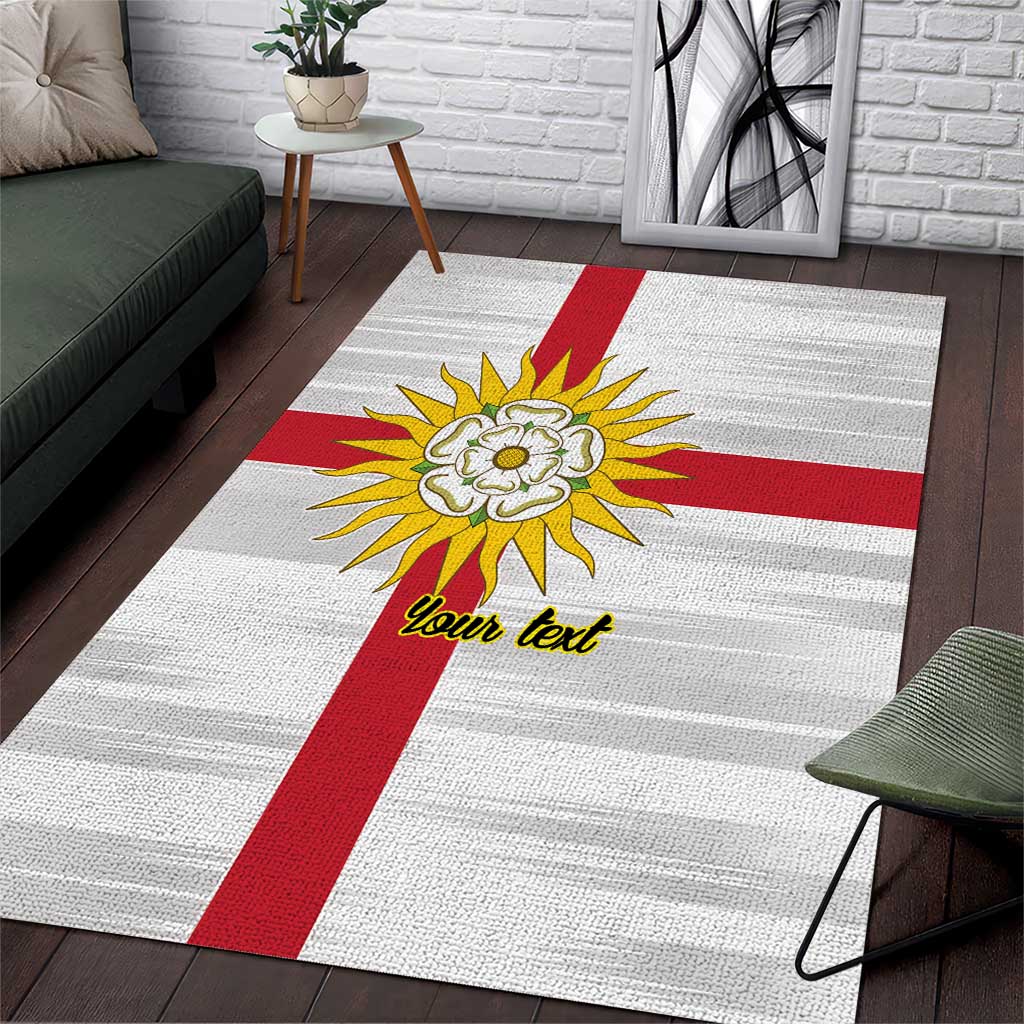 Yorkshire Heritage Personalized Area Rug West Yorkshire White Rose - Wonder Print Shop