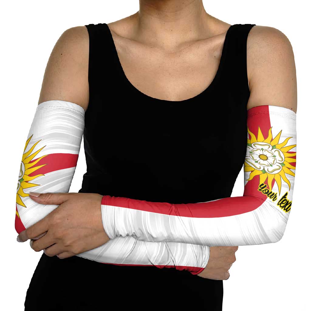 Yorkshire Heritage Personalized Arm Sleeves West Yorkshire White Rose - Wonder Print Shop