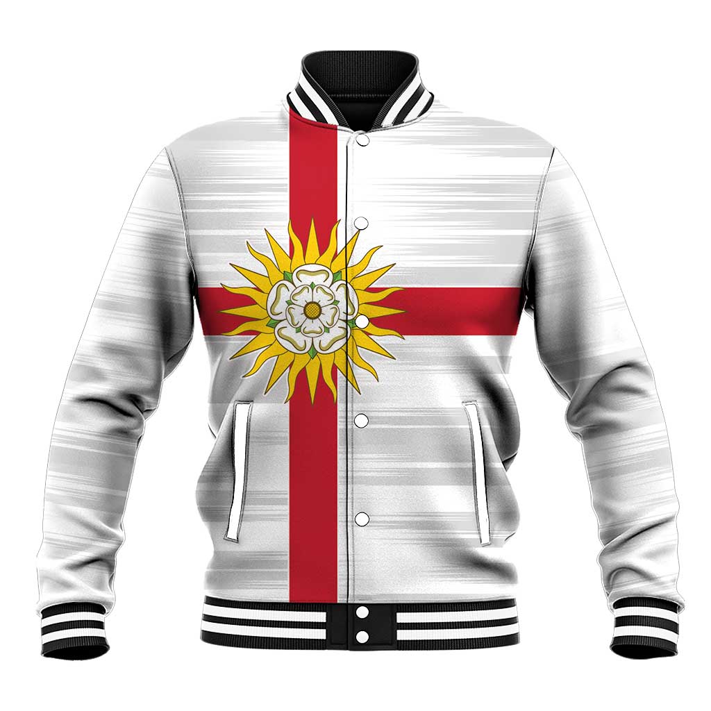 Yorkshire Heritage Personalized Baseball Jacket West Yorkshire White Rose - Wonder Print Shop