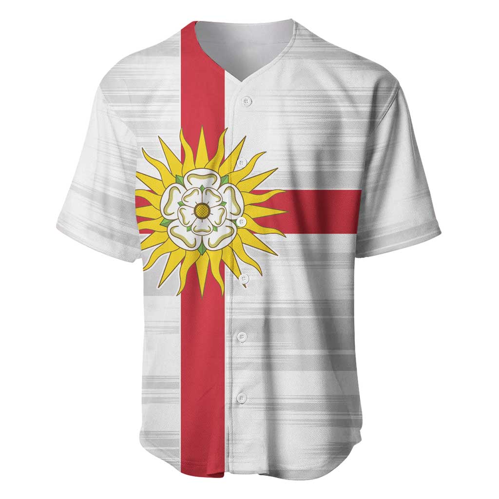 Yorkshire Heritage Personalized Baseball Jersey West Yorkshire White Rose - Wonder Print Shop